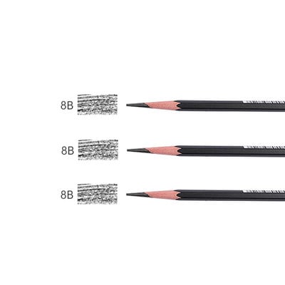 3 kom./Set Profesionalna olovka za crtanje Sketch Charcoal Pencils bijelo smeđa Set školskog pribora za pisanje i skiciranje slatki 2H-14B