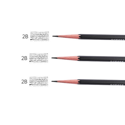 3 kom./Set Profesionalna olovka za crtanje Sketch Charcoal Pencils bijelo smeđa Set školskog pribora za pisanje i skiciranje slatki 2H-14B