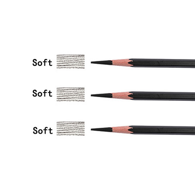 3 kom./Set Profesionalna olovka za crtanje Sketch Charcoal Pencils bijelo smeđa Set školskog pribora za pisanje i skiciranje slatki 2H-14B