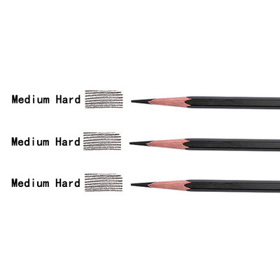 3 kom./Set Profesionalna olovka za crtanje Sketch Charcoal Pencils bijelo smeđa Set školskog pribora za pisanje i skiciranje slatki 2H-14B