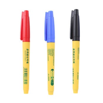 Haile 3-5Pc/lot Long Head Markers Στυλό Μπάνιου Ξυλουργική Διακόσμηση Σετ μαρκαδόρων με βαθιές τρύπες Σετ κόκκινο/μαύρο/μπλε μελάνι