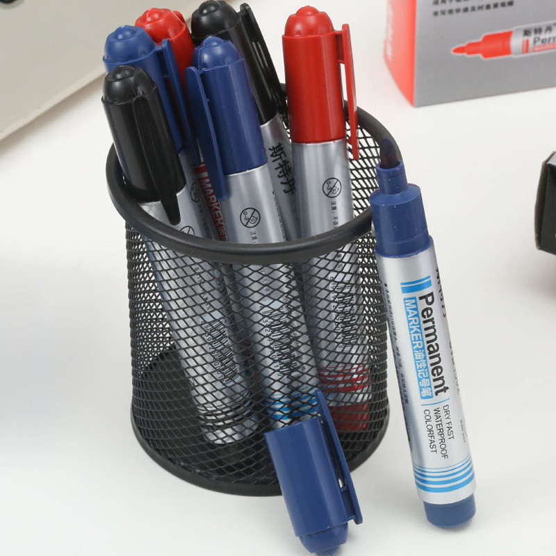 3 бр. Водоустойчиви мастило с кръгли пръсти, перманентни маслени маркери за стъклокерамика, писалка за маркиране, офис ученически пособия, химикалки с голям капацитет