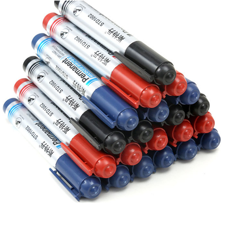 3 бр. Водоустойчиви мастило с кръгли пръсти, перманентни маслени маркери за стъклокерамика, писалка за маркиране, офис ученически пособия, химикалки с голям капацитет