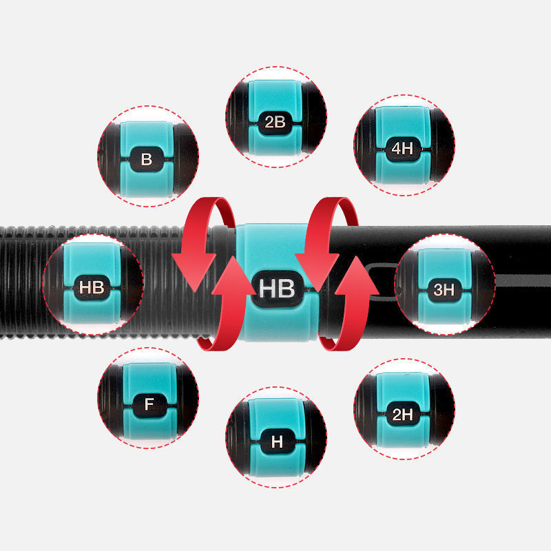 8 komada mehaničke olovke sa setom šipki za ponovno punjenje 0,3 mm 0,5 mm 0,7 mm 0,9 mm zamjenjive automatske olovke za uredske školske papire
