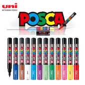 1 бр. Uni Posca Маркери PC-1M Писалка POP Плакат Живопис Реклама Графити Водоустойчиви арт консумативи Пигментно мастило Канцеларски материали