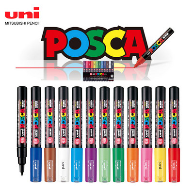 1 tk Uni Posca markerid PC-1M värvipliiats POP plakati maalimine reklaam grafiti veekindel kunstitarbed pigmenttindiga kirjatarbed
