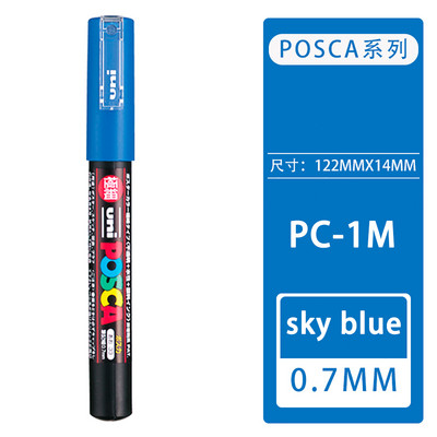 1 бр. Uni Posca Маркери PC-1M Писалка POP Плакат Живопис Реклама Графити Водоустойчиви арт консумативи Пигментно мастило Канцеларски материали