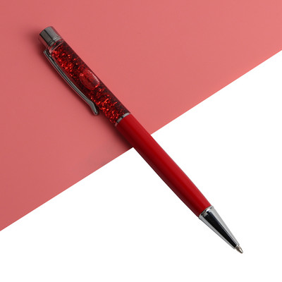 Kemijska olovka Kreativno luksuzna kemijska olovka Flow Oil Crystal Zlatna folija Metalna bakrena šarena visokokvalitetna zlatna olovka u prahu za živi pijesak