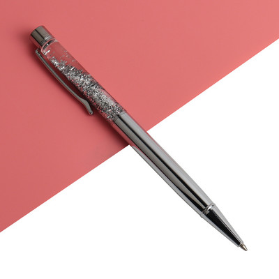 Kemijska olovka Kreativno luksuzna kemijska olovka Flow Oil Crystal Zlatna folija Metalna bakrena šarena visokokvalitetna zlatna olovka u prahu za živi pijesak