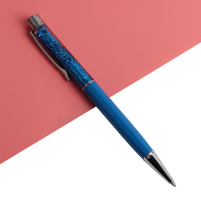 Kemijska olovka Kreativno luksuzna kemijska olovka Flow Oil Crystal Zlatna folija Metalna bakrena šarena visokokvalitetna zlatna olovka u prahu za živi pijesak