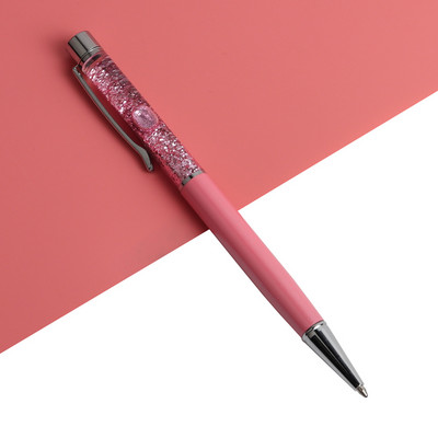 Kemijska olovka Kreativno luksuzna kemijska olovka Flow Oil Crystal Zlatna folija Metalna bakrena šarena visokokvalitetna zlatna olovka u prahu za živi pijesak