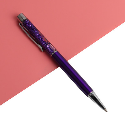 Kemijska olovka Kreativno luksuzna kemijska olovka Flow Oil Crystal Zlatna folija Metalna bakrena šarena visokokvalitetna zlatna olovka u prahu za živi pijesak