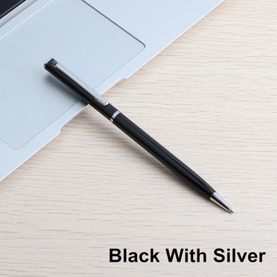 2/11/20/KOM Materijal kemijske olovke Metalne olovke za školski ured Rotirajući stil Pisaća točka 0,7 mm tinta Crnoplava papirna olovka