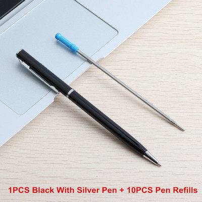 2/11/20/KOM Materijal kemijske olovke Metalne olovke za školski ured Rotirajući stil Pisaća točka 0,7 mm tinta Crnoplava papirna olovka