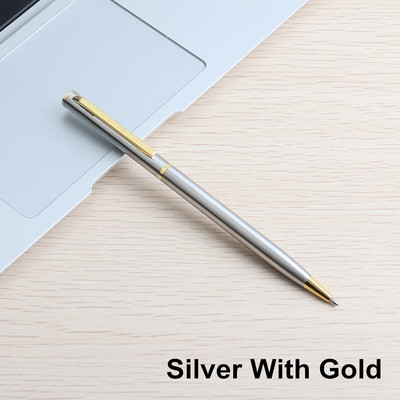 2/11/20/KOM Materijal kemijske olovke Metalne olovke za školski ured Rotirajući stil Pisaća točka 0,7 mm tinta Crnoplava papirna olovka