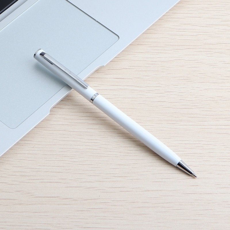 2/11/20/KOM Materijal kemijske olovke Metalne olovke za školski ured Rotirajući stil Pisaća točka 0,7 mm tinta Crnoplava papirna olovka