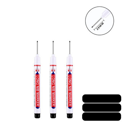 1/3 kom bijele trajne olovke set za drvo kamen plastiku kožu staklo kamen metal platno keramiku marker duboke rupe 0,7 mm
