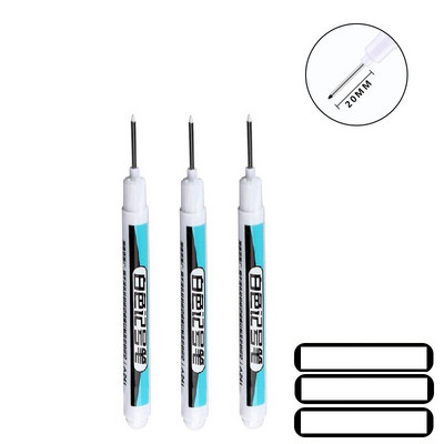 1/3 kom bijele trajne olovke set za drvo kamen plastiku kožu staklo kamen metal platno keramiku marker duboke rupe 0,7 mm
