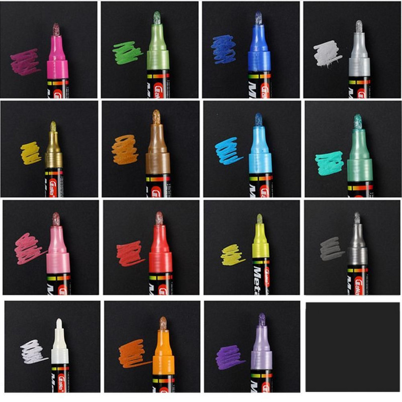 Цветен протектор на автомобилни гуми Нова водоустойчива постоянна писалка за боядисване на гуми Автомобил Мотоциклет Велосипед Творчески маркер Маслена писалка