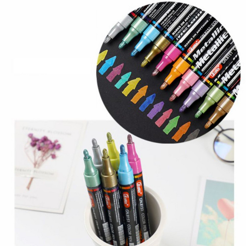 Цветен протектор на автомобилни гуми Нова водоустойчива постоянна писалка за боядисване на гуми Автомобил Мотоциклет Велосипед Творчески маркер Маслена писалка