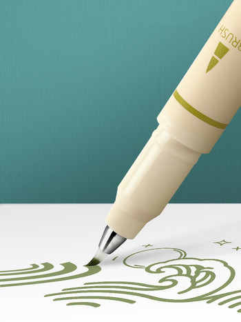 3бр. Нов ретро цветен маркер за рисуване Набор от химикалки Мек връх на четка Оригинален дизайн Калиграфски надписи Рисуване Училище A6335