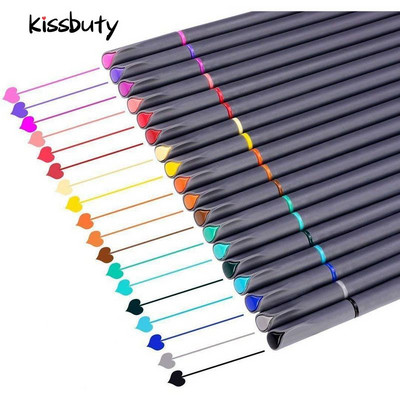 12 värvi komplekti kunstimarker 0,38 mm mikroni laineriga peenjoonega pliiatsid metallilise markeri jaoks joonistuspliiats värvivisand kirjatarbed