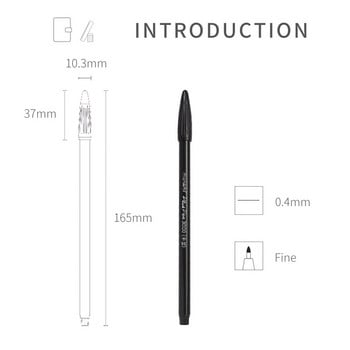 Monami 6 τμχ Κρέμα Σετ στυλό χρώματος Plus Pen 3000 Pigment 0,4mm Art Marker Liner for Highlighting Drawing Writing School A6904