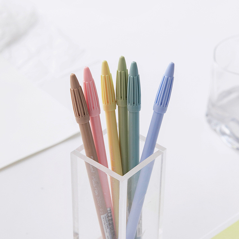 Monami 6vnt kreminės spalvos rašiklių rinkinys Plus Pen 3000 Pigment 0,4mm Art Marker Liner skirtas paryškinti piešimo rašymo mokykla A6904