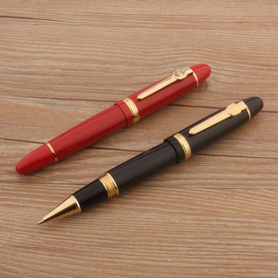 Jinhao 159 Rollerball Pen метална златисто лилава въртене Канцеларски материали Офис Училищни пособия Химикалка