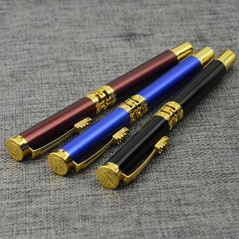 Πολυτελές Business Office Sign Pen Hollow Metal Pens Ballpoint Student Writing School Rollerball Stationery Supplies 03779