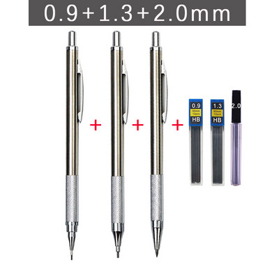 0,5 0,7 0,9 1,3 2,0 mm komplet mehaničkih olovaka od punog metala, umjetničko crtanje, slikanje, automatska olovka s rubovima Uredski školski pribor