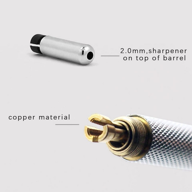 0,5 0,7 0,9 1,3 2,0 mm komplet mehaničkih olovaka od punog metala, umjetničko crtanje, slikanje, automatska olovka s rubovima Uredski školski pribor