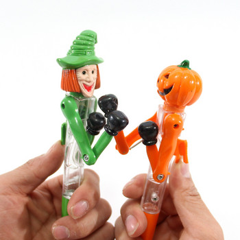 Halloween Cute Pumpkin Boxing Pen Creative Ball Point Pen with Light Relief Pressure Toy στυλό Παιδικό δώρο Halloween