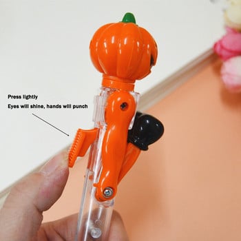 Halloween Cute Pumpkin Boxing Pen Creative Ball Point Pen with Light Relief Pressure Toy στυλό Παιδικό δώρο Halloween