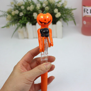 Halloween Cute Pumpkin Boxing Pen Creative Ball Point Pen with Light Relief Pressure Toy στυλό Παιδικό δώρο Halloween