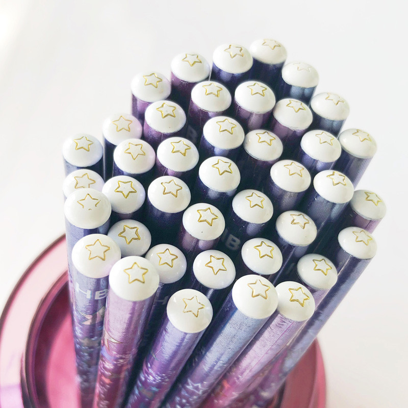 10 db Twinkle Shiny Stars HB szabványos fa ceruza diák írószer író ceruza