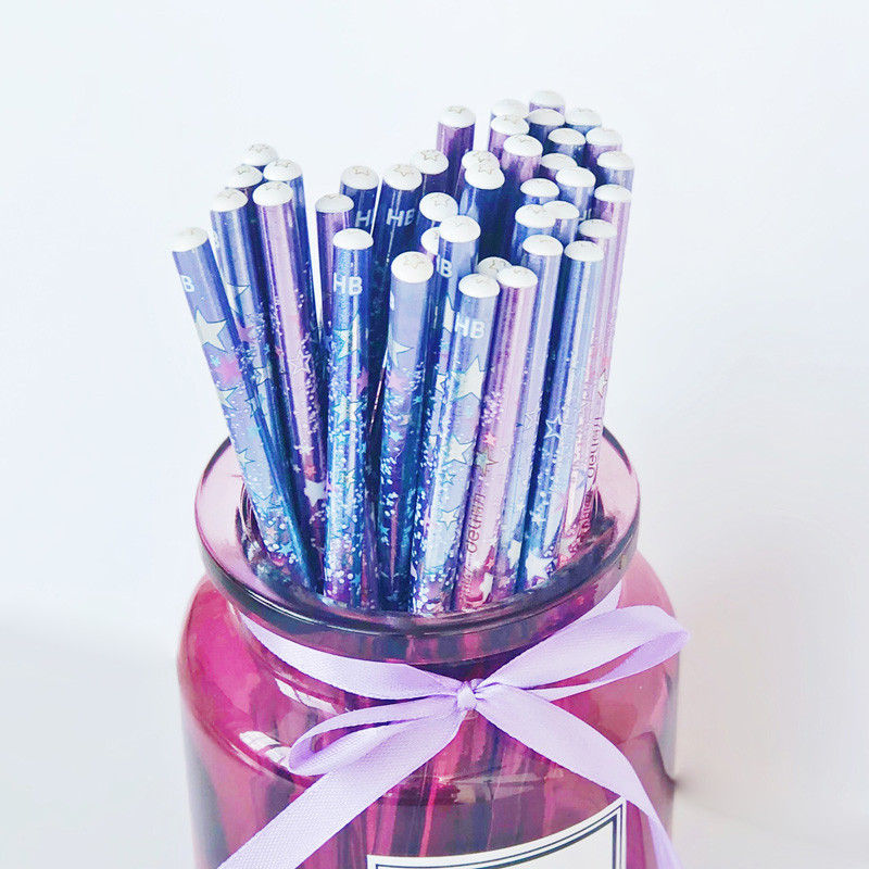 10 db Twinkle Shiny Stars HB szabványos fa ceruza diák írószer író ceruza