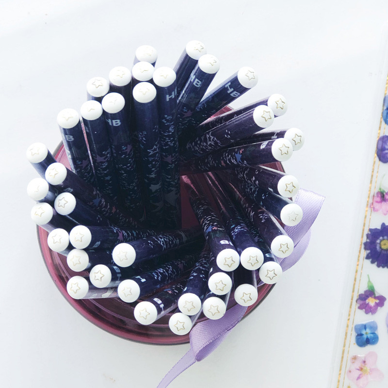 10 db Twinkle Shiny Stars HB szabványos fa ceruza diák írószer író ceruza