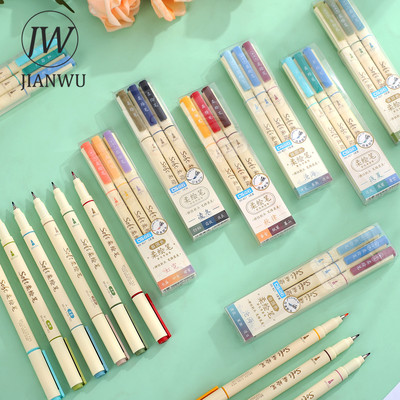 JIANWU 3 τεμ./Σετ Four Seasons Soft Painting Pen Σχέδιο Φοιτητών Γράψιμο DIY περιοδικό Τέχνης μαρκαδόροι Στυλό Χαρτικά Σχολικά Προμήθειες