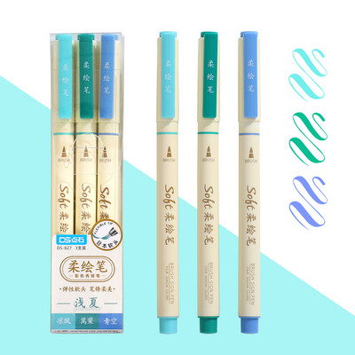 JIANWU 3 buc/set Patru anotimpuri Pix moale pentru pictură Student Desen Scriere DIY Jurnal Artă Markere Pixuri Papetarie Rechizite școlare