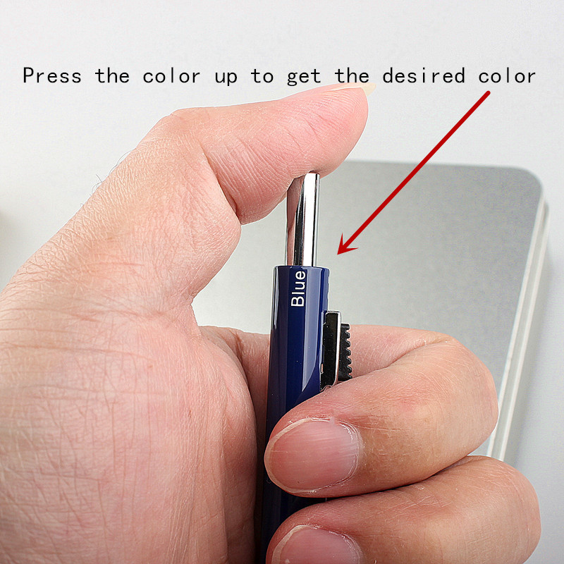 4 viename daugiaspalvis metalinis rašiklis su 3 spalvų rutulinių rašiklių užpildais ir automatiniu pieštuku mokiniams, raštinės reikmenų dovanos