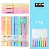8 buc./set Macaron Seria Kawaii stilou fluorescent creativ Highlighter creion Candy Color Desen Markers Pen Papetărie pentru studenți