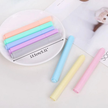 8 τεμάχια/σετ Macaron Series Kawaii Creative Fluorescent Μολύβι Highlighter Μολύβι Καραμέλα Χρώμα Μαρκαδόροι Σχεδίασης Στυλό Φοιτητικά χαρτικά