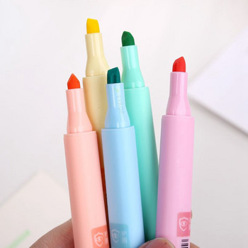 8Pcs/set Macaron Series Kawaii Creative Fluorescent Pen Highlighter Pencil Candy Color Рисуване Маркери Pen Student канцеларски материали