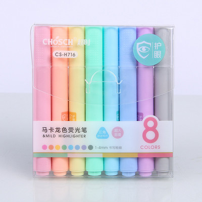 8 buc./set Macaron Seria Kawaii stilou fluorescent creativ Highlighter creion Candy Color Desen Markers Pen Papetărie pentru studenți