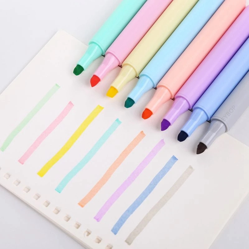 8 buc./set Macaron Seria Kawaii stilou fluorescent creativ Highlighter creion Candy Color Desen Markers Pen Papetărie pentru studenți