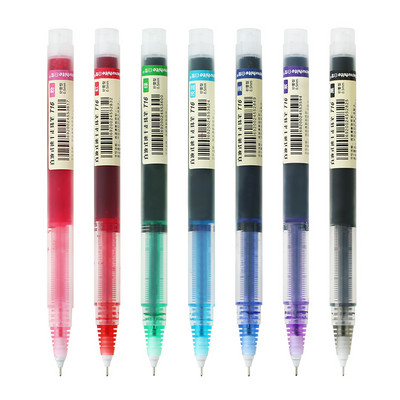 JIANWU 7 buc/set pix cu gel lichid, drept, colorat, font artistic, stilou neutru creativ, rechizite de birou pentru școala de afaceri