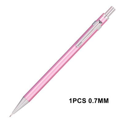 Mechanická ceruzka Deli Metal 0,5 mm / 0,7 mm s tuhou, vysúvateľná čierna tuha, papiernictvo