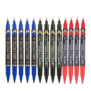 3 БР. DELI Перманентни маркери Химикалка с два върха за рисуване и маркиране с писалка Fineliner Канцеларски материали