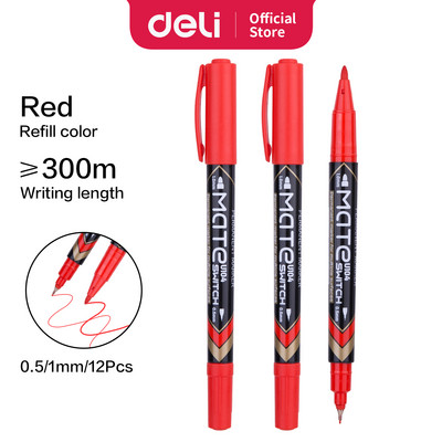 3 KOM DELI trajni markeri Olovka za crtanje s dva vrha za slikanje i označavanje s Fineliner olovkom za pisanje